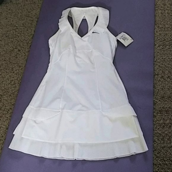NWT Maria Sharapova Nike White Tennis Dress w/ Bra pleated skirt M Medium - Picture 6 of 16